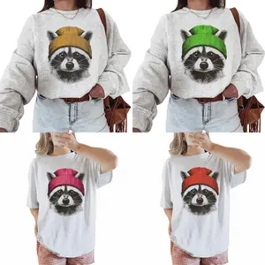 [Retro] Raccoon Wearing Beanie Unisex T-shirt Sweatshirt #DICH