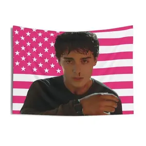 "Will Byers Pink American Flag Tapestry – Indoor Wall & Room Decor"
