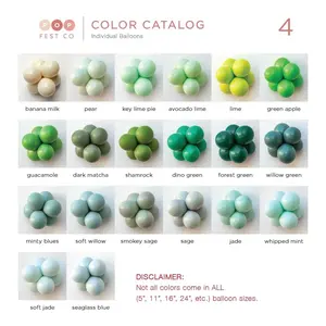 Color Catalog | Custom Individual Balloon Colors | 4