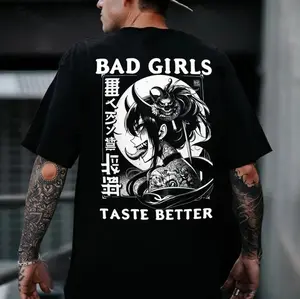 BAD GIRLS TASTE BETTER Japanese Devil Girl  Tshirt, Hoodie, Sweatshirt, Aesthetic Tatoo Outfits, Streetwear Style, Retro Vintage Y2k Men Graphic Tees, tattoo,  Hoodie, Sweatshirt, Spooky Season