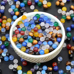 4mm No Hole Natural Crystal Loose Beads Small Healing Energy Spheres For Home Decor DIY Craft Ornament Jewelry Crystal