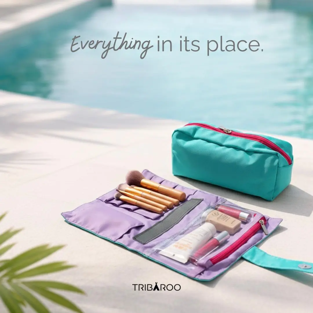 Floral Travel Makeup & Toiletry Organizer | Handmade Cosmetic Bag