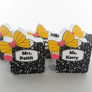 Composition Pencil Holder with Personalized Name Tags for Teachers and Students