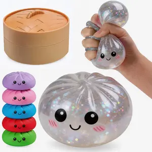 Stretchy Steamed Bun Squishy Toy | Slow Rising Stress Ball for Anxiety Relief & Sensory Play