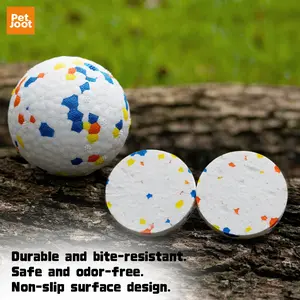 Petjoot Indestructible Dog Tennis Balls for Aggressive Chewers – Durable & High Elasticity Fetch Toy, Perfect for Medium & Large Dogs, Water & Bouncing Fun