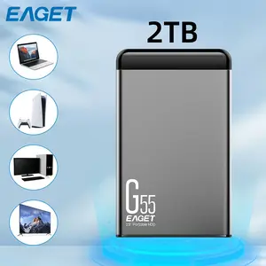 EAGET 2TB USB3.0 Portable External Mobile Hard Drive High Capacity ,High Speed 5Gbps ,Plug And Play External Storage, Picture Video Backup Reliable Storage, File Storage, For PCMac, Laptop,PS4,Xbox one,lOS,Android,fathersdaygift dealsforyoudays