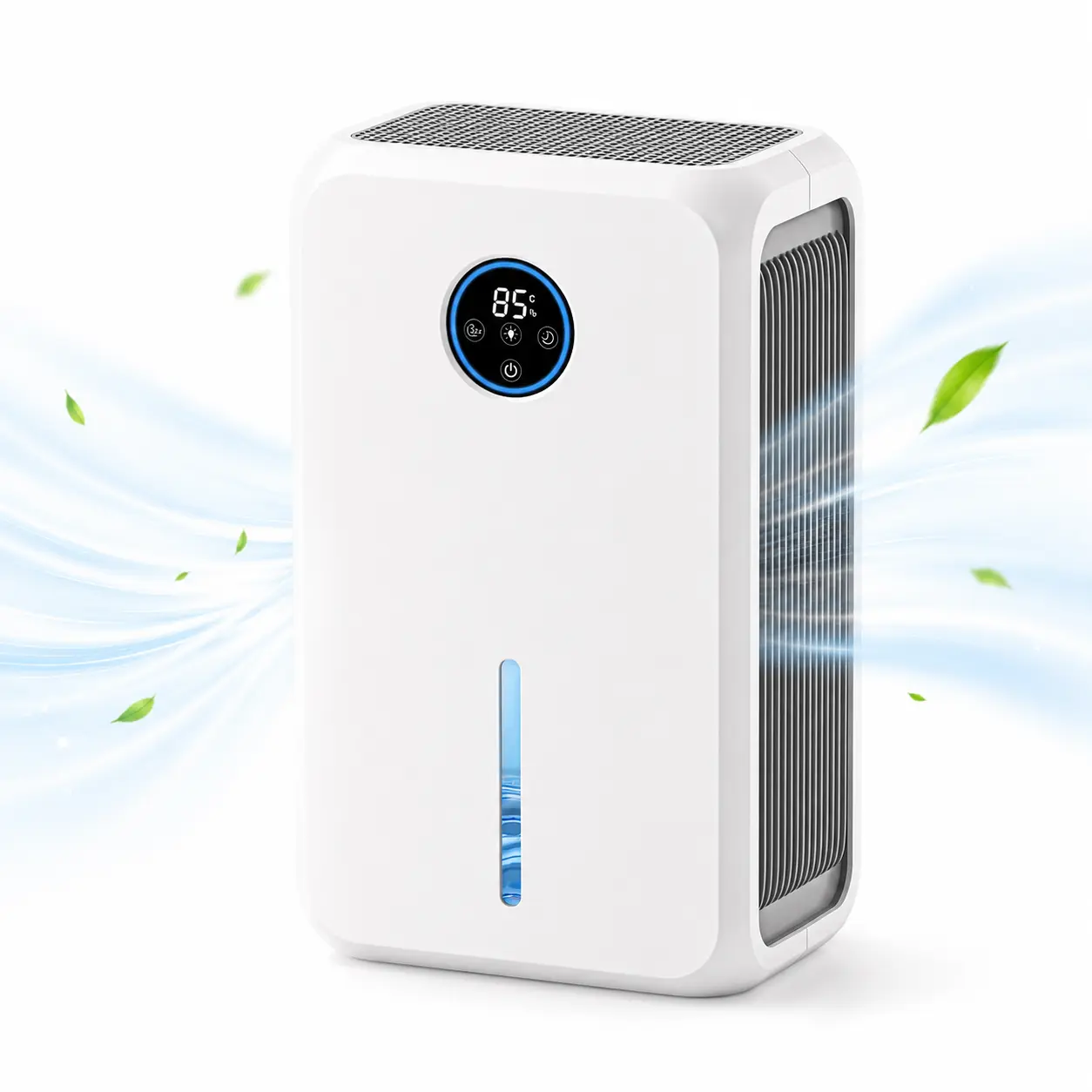 95 oz Dehumidifier for Home, Bedroom & Basement, Covers up to 800 sq.ft, Quiet Portable Moisture Remover with LED Night Light & Auto Shut Off, White