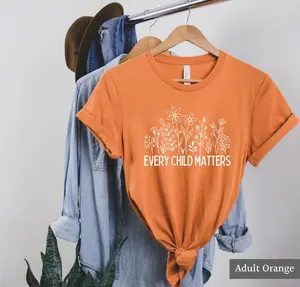 BLACKLYLY Orange Day Shirt Every Child Matters T-Shirt Awareness for Indigenous Orange Day Gift Indigenous Education Kindness and Equality September 2024 Flowers T-Shirt - Unisex Cotton Tee Shirt Top