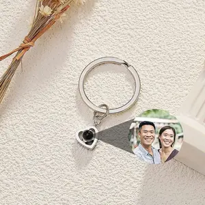 Personalized Photo Heart Charm Key Chain