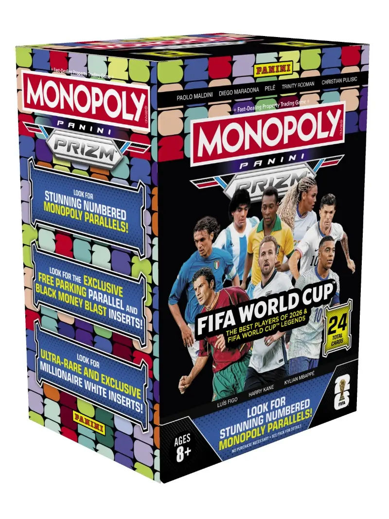 2026 Panini Prizm Monopoly FIFA World Cup 2026 Trading Card Box (Blaster)
