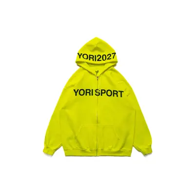 yori sport I♥️yori zip-up hoodie Yori Sport Text Zip-Up (Black/Red) | YORI