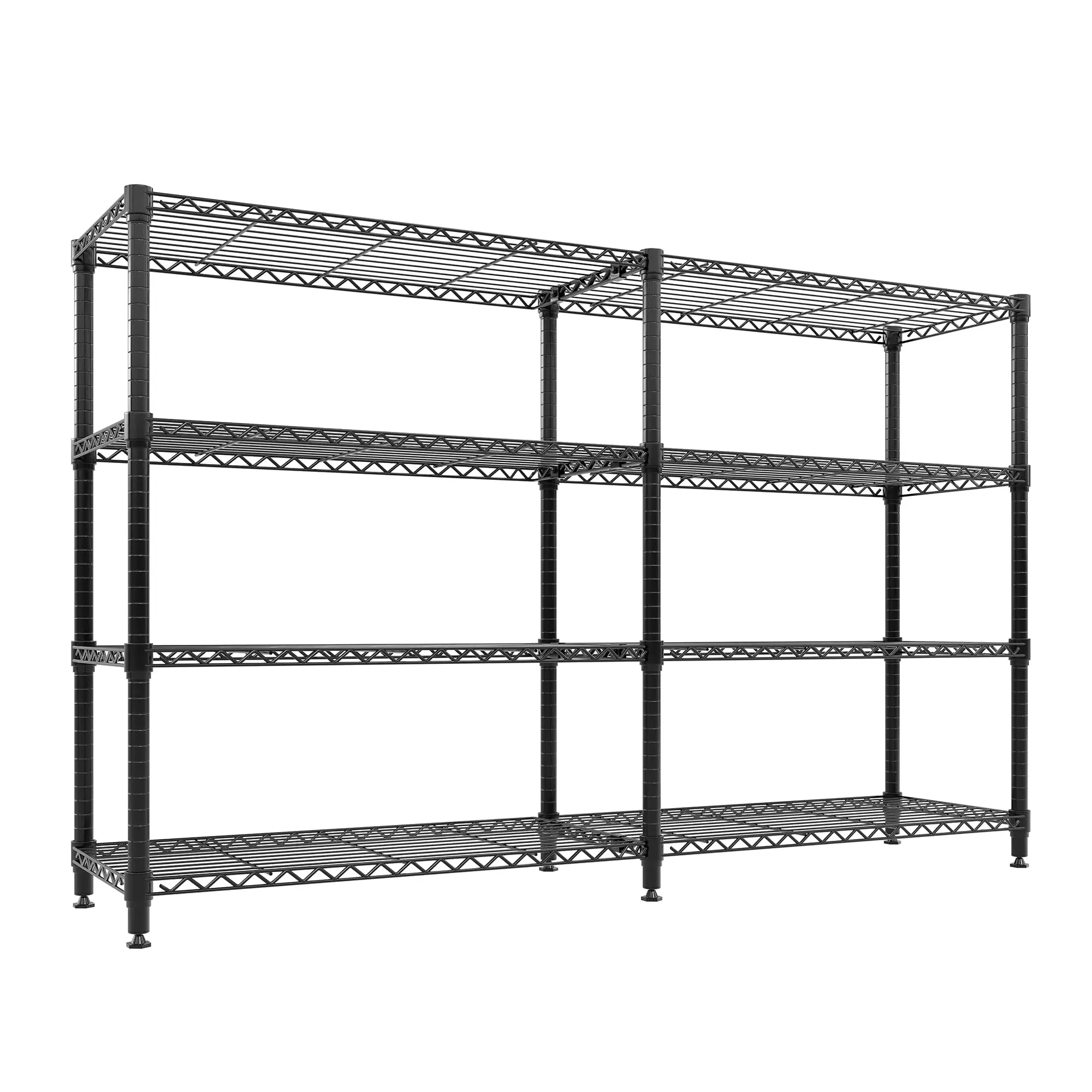 Adjustable Metal Shelving Unit – Heavy Duty 5 Shelf Wire Storage Rack for Garage, Commercial, Pantry, Laundry Room & Basement Storage Solutions