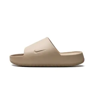 NIKE Calm Slide Sports Footwear - Khaki Slipper Shoe, Style FD4116-201