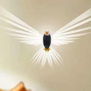 Eagle Projection Night Light with Remote Control, Magnetic Wall Mount, Battery Powered, Detachable Charging Eagle Lamp for Bedroom Living Room Hallway Home Decor Light