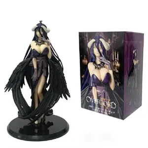 18cm Anime Overlord Figure Albedo Party Dress Series Action Figure Figurine PVC Desktop Decoration Collection Model Toy Gifts