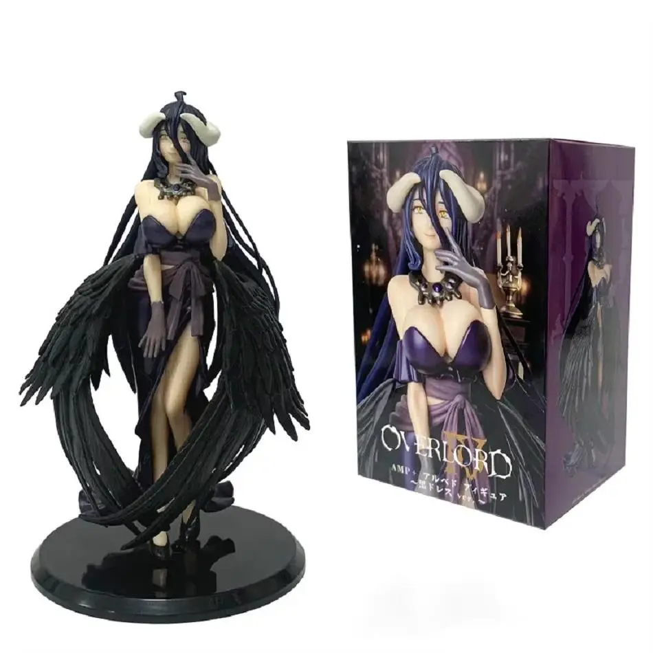 18cm Anime Overlord Figure Albedo Party Dress Series Action Figure Figurine PVC Desktop Decoration Collection Model Toy Gifts