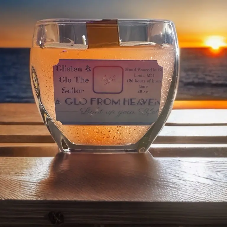 Glisten and Glo The Sailor Luxury Cologne Scented  Candle