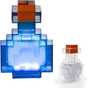 Pixelated Potion Bottle LED Night Light – USB Rechargeable Desk Lamp with 15 Color Changing LED Mood Light, Perfect for Bedroom, Living Room, Playroom, Gaming Room Decor, Kids & Teens Room, Video Game Gifts, Pixel Lamp & Home Decoration