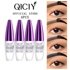 4-Pack Eyebrow Gel for Busy Women: Long-Lasting Waterproof & Smudge-Proof, Easy Peel-Off Formula for Confidence Makeup Flawless