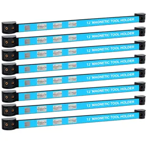 8 Pack Magnetic Tool Holder, Heavy Duty Tool Organizer Magnetic Strip, Tool Magnet Bar For Garage Tool Organization Professional Space-Saving Magnetic Tool Bar (12In)