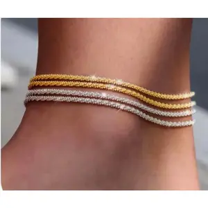 4pcs Dainty Layered Waterproof Anklet For Women Adjustable Womens Anklet Set Stackable Figaro Beaded Cuban Link Anklets Daily Clothing Decor For Beach Summer Trendy All-match & Exquisite Jewelry Gift For Outdoorfun bracelet men men's chain stainless steel
