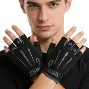 Breathable Anti-Slip Half-Finger Gloves for Men and Women, Fitness Training Sports Gloves, Outdoor Cycling Bike Gloves, Gym Workout Gear, Workout Accessories