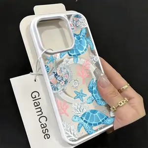 Turtle Ocean Pattern Phone Case, Undersea Life Design for iPhone 17 16 15 14 13 12 11 Plus Pro Max - A17