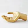 Z Gallerie Ceramic Hand Figurine - Gold-Metal Shimmer Design, 8.75"w x 8.25"d x 17.75"h, Modern Home Decor, Livingroom Decor and Accessories, Earring-Holder, Desk Centerpiece