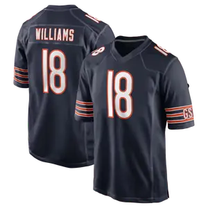 Unisex Football Bears Team Caleb Williams 18 Team Game Jersey - Navy