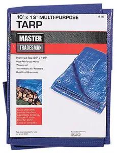 MT 10 X 12 BLUE 10 x 12 ft. Polyethylene Storage Tarp Cover - Blue