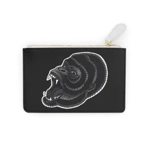 Traditional silverback Mini Clutch Bag, Traddy tattoo, Party clutch, Graphic Design bag,