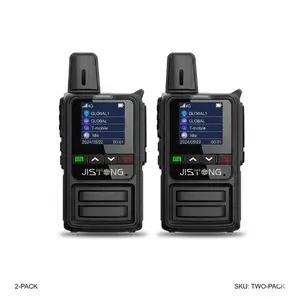 360-4G LTE Walkie Talkies 2 Pack, Ultra Compact Long Range Two-Way Radios, Portable Push-to-Talk Communication for Outdoor, Work & Travel