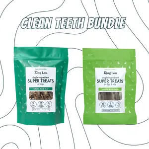 Clean Teeth Bundle, USA 100% Sourced and Produced, Healthy Single-Ingredient Human-Grade Natural Treats for Dogs and Cats- Exclusive Bundle Pack