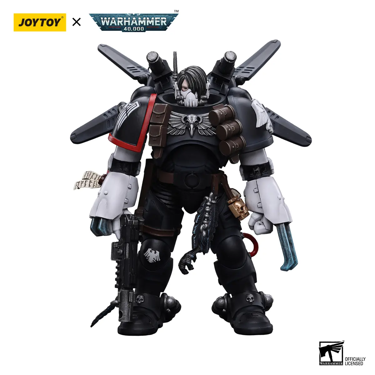 JOYTOY Warhammer 40,000 Action Figure 1/18 Raven Guard Chapter Master Kayvaan Shrike
