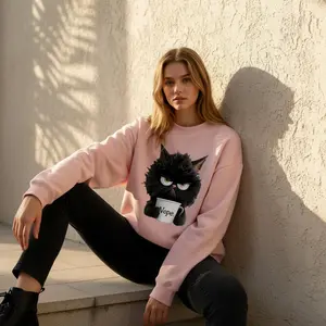 [Hoodie – Sweatshirt – T-Shirt] Nope Moody cat vibes. Soft fabric. Unisex fit.