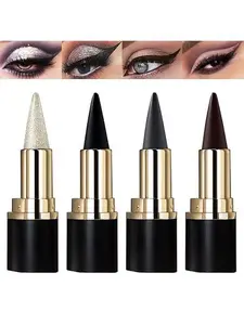 1Pc Gel Eyeliner Pencil Natural Black Waterproof Smudgeproof Creamy Eyeliner for Older Women Multi-Use Makeup Kit Eyeliner Lip Liner Eyeshadow & Eyebrow Smooth Cosmetic Clear Lipliner Gift