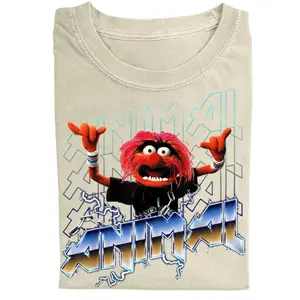 Jim Henson THE MUPPETS Animal Heavy Metal T-Shirt, Comfort Colors Graphic Tee, Unisex Shirt Top Menswear