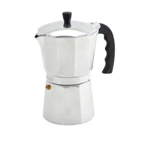 Aluminum Espresso Stovetop Coffeemaker 6-cup, Silver (Pack of 1)