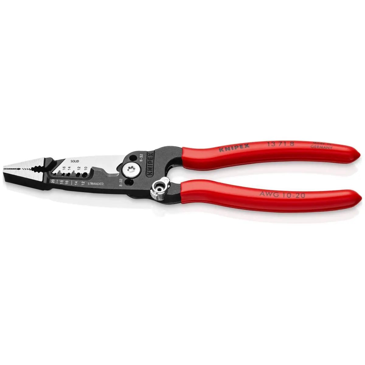 212 MAIN Knipex Tools Lp KX13718SBA 8 in. Forged Wire Strippers - Cutting Wirecutters, Hand Tools
