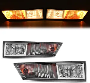 HECASA Fog Lights for 2007-2014 Cadillac Escalade ESV EXT & 2014 Escalade ESV Replacement GM2592163 GM2593163 Clear Lens Halogen Driver & Passenger Side