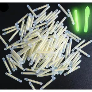 100Pcs Yellow Fishing Float Light Stick Fluorescent Lightstick Fluorescent Dark Glow Sticks Fishing Float Accessories 3mm Corks, Floats Terminal Tackle and Accessories