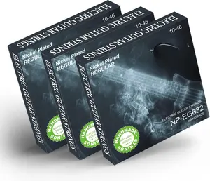 Electric Guitar Strings Handmade Nickel Plated Hex Steel Colorful Ball End-3 Packs-6 String-Regular 10-46