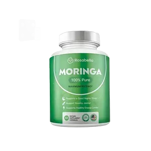 【Flash Sale 3 bottles] Rosabella Organic Moringa 800 mg Capsules 2-Pack | Herbal Immune & Digestive Wellness Support | Natural Vitamin Boost | Daily Supplement