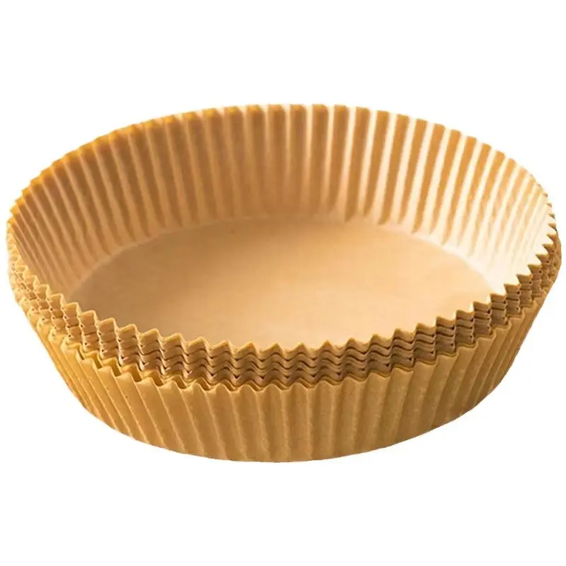 100pcs Round Air Fryer Disposable Liners, Non-Stick Parchment Paper, Oil-Absorbing, Better Protects Pot Walls, Kitchen & Restaurant Use