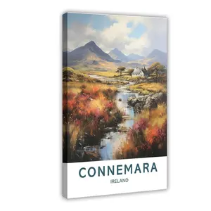 Connemara Ireland City Travel Cityscape Landscape Canvas Poster Wall Art for Home Bedroom Office Dorm Room Decor