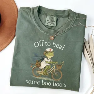 Off To Heal Some Boo Boo's Comfort Colors Nurse Shirt, Funny ER Nurse Tee, Nurse Appreciation Gift For Nursing School Grad, New RN Gift