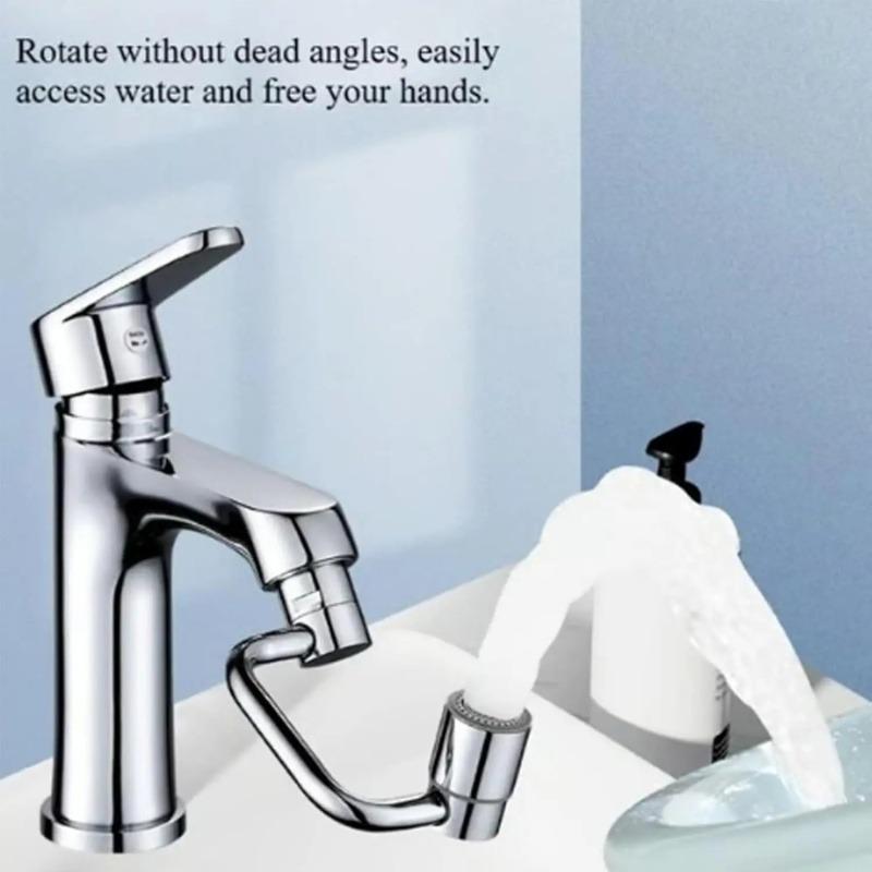 Rotatable Faucet Filter Extender for Kitchen & Bathroom Anti-Splash Dual-Mode Spray Head Accessory Enhances Water Flow
