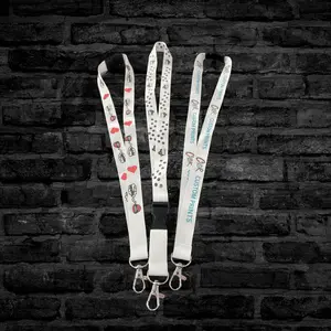 Color Custom Prints Custom Lanyards .79 Inches Wide 21.06 Inches Long Neoprene with Removable Buckle for Badges Keys ID Cards & More
