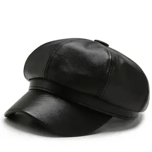 Unisex Newsboy Cap – Breathable Cotton Octagonal Beret Hat for Fall & Winter Wear
