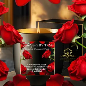 "Chocolate Kisses" Coconut Soy Wax 9oz Scented Luxury Candle